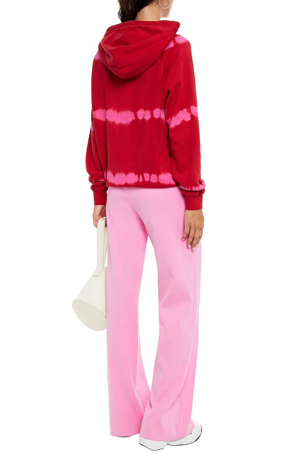 NINETY PERCENT Tie-dyed organic French cotton-terry hoodie