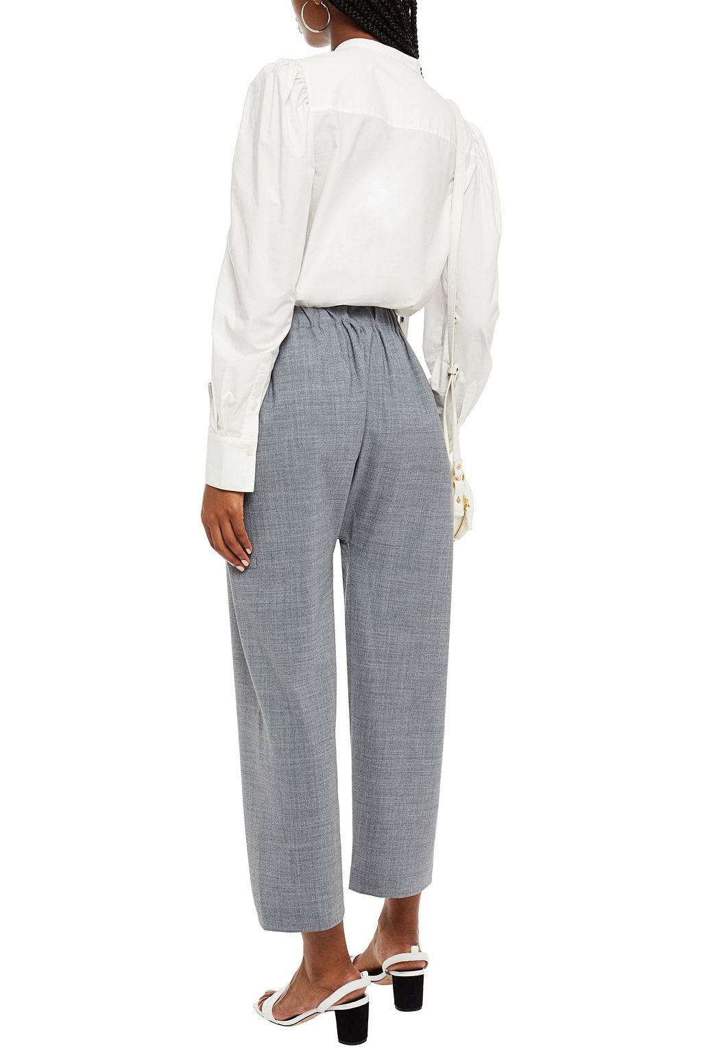 SEA Mélange woven straight-leg pants