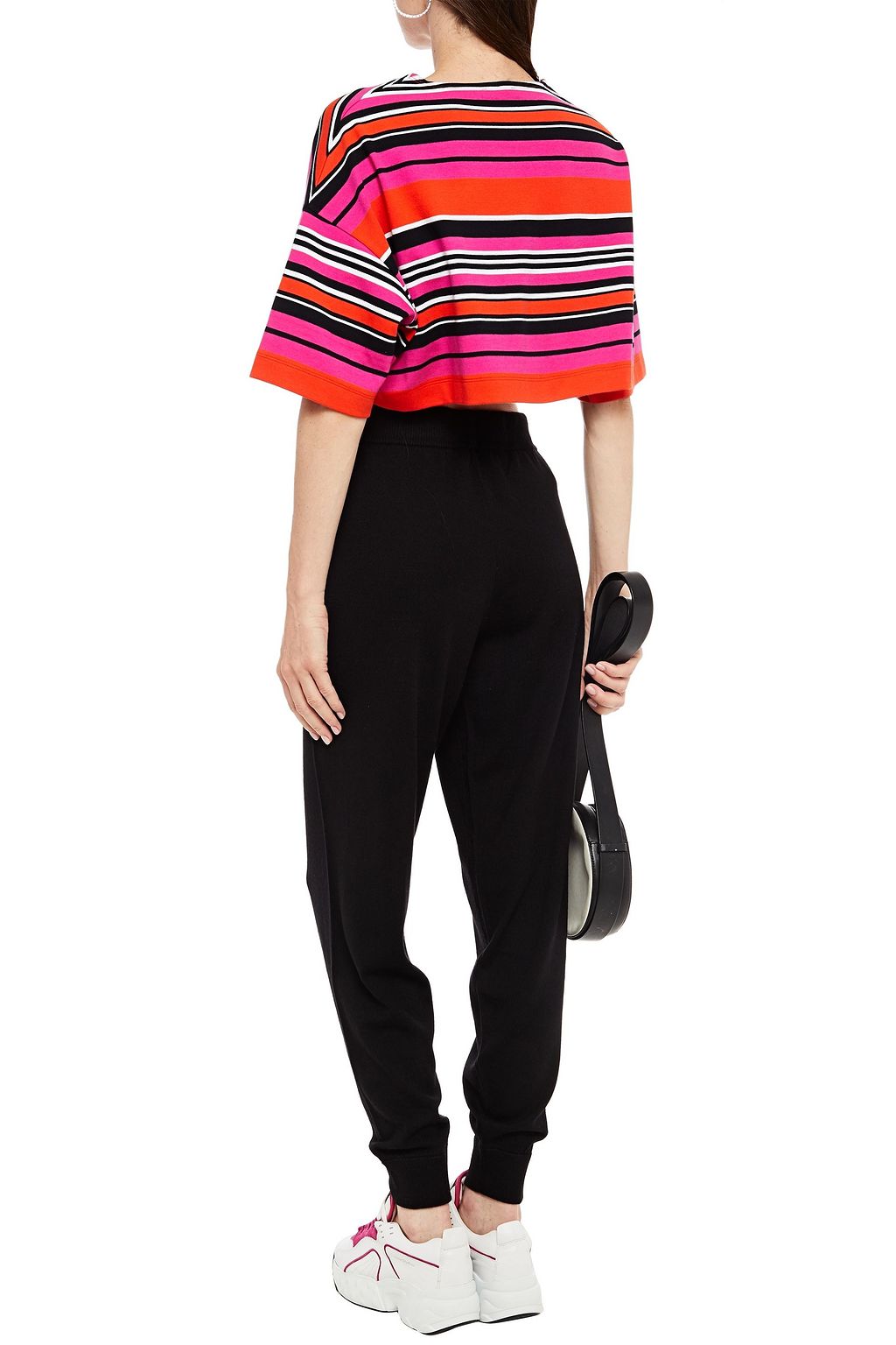 NINETY PERCENT Mélange merino wool-blend track pants