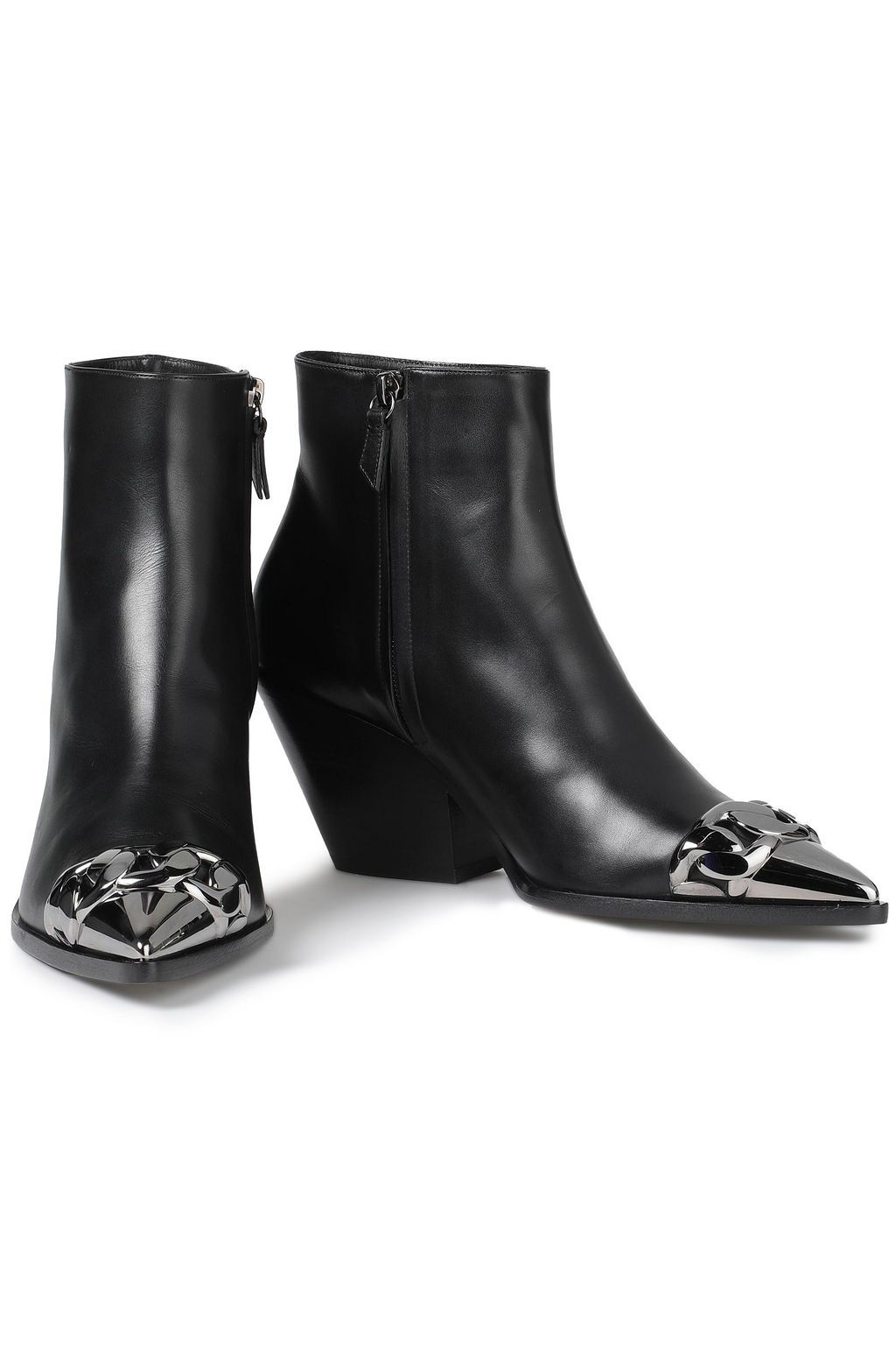 CASADEI Embellished leather ankle boots