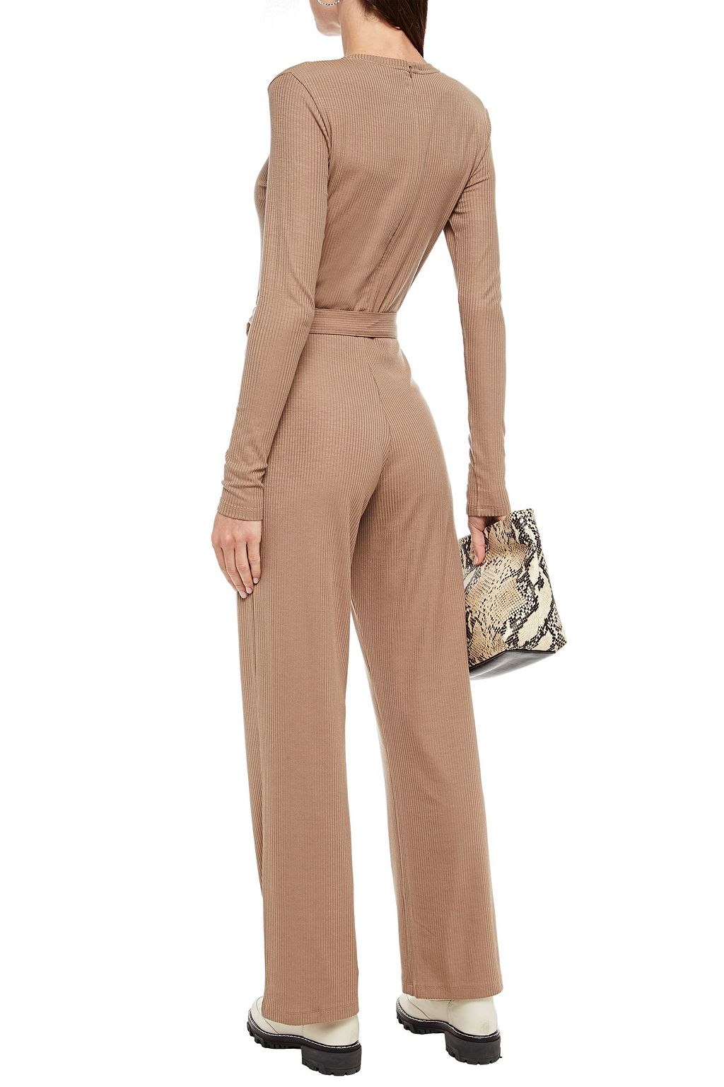 NINETY PERCENT Ribbed stretch-Tencel jersey jumpsuit