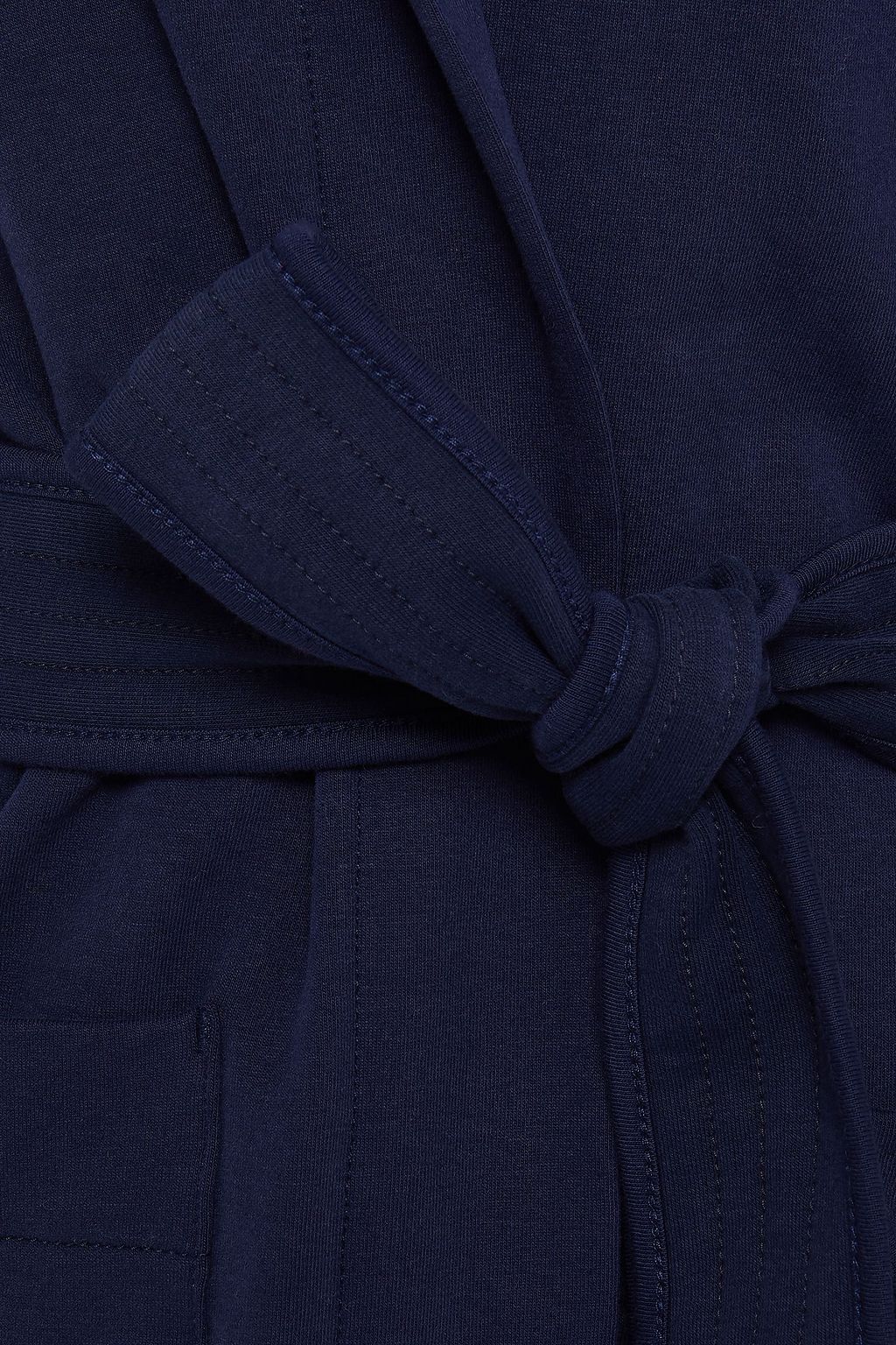 NINETY PERCENT Belted organic cotton-fleece hooded robe