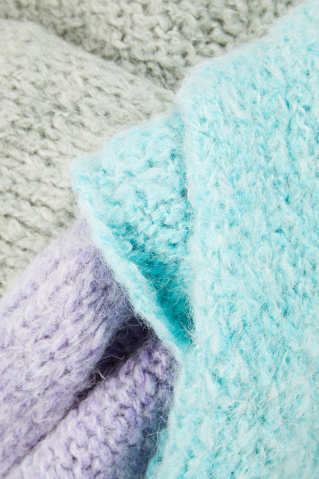 GESTUZ Color-block knitted scarf