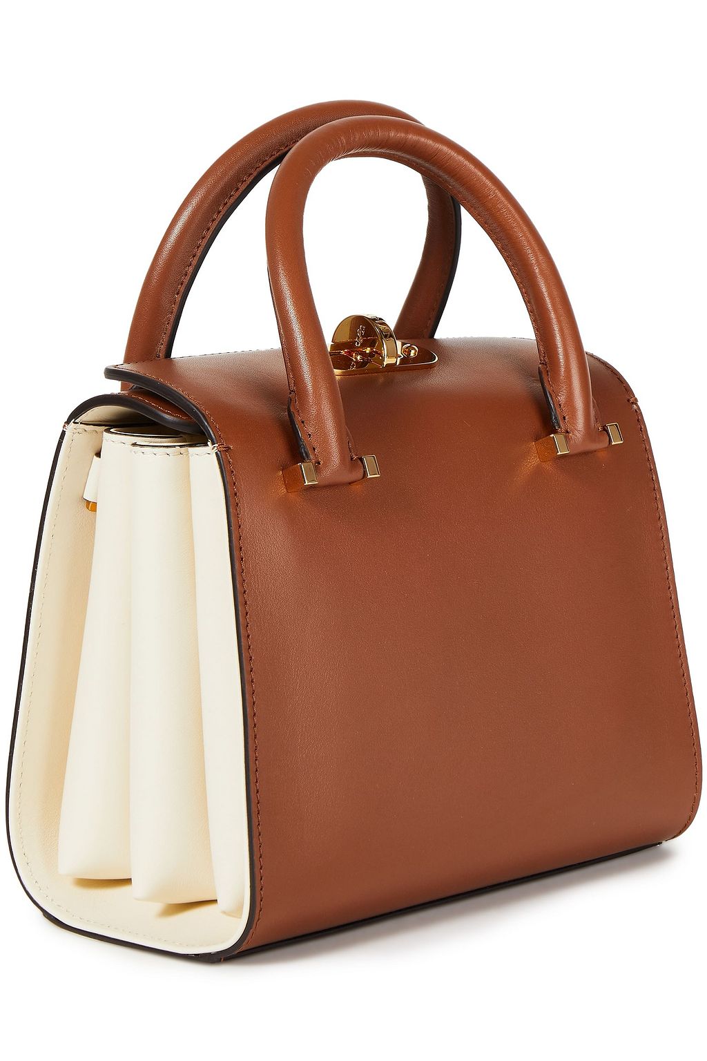 SERAPIAN Villa two-tone leather tote