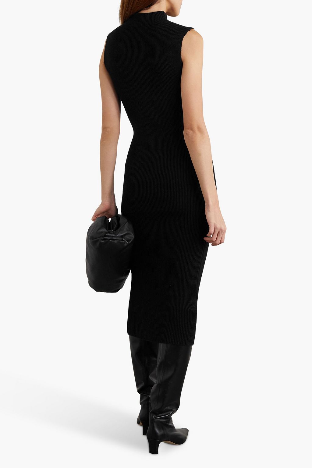ARCH4 Celia ribbed cashmere midi dress