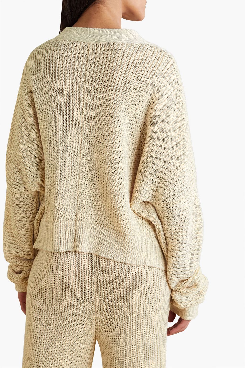 LE 17 SEPTEMBRE Ribbed linen-blend cardigan