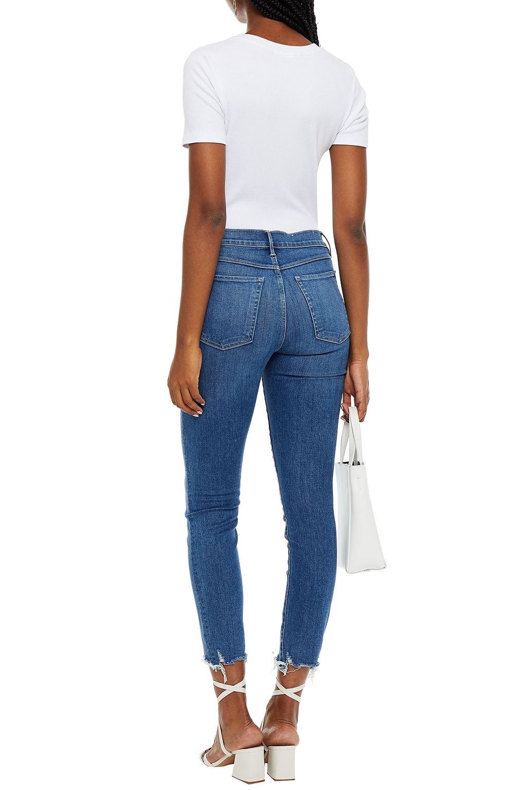 3X1 NYC Alcott distressed high-rise skinny jeans