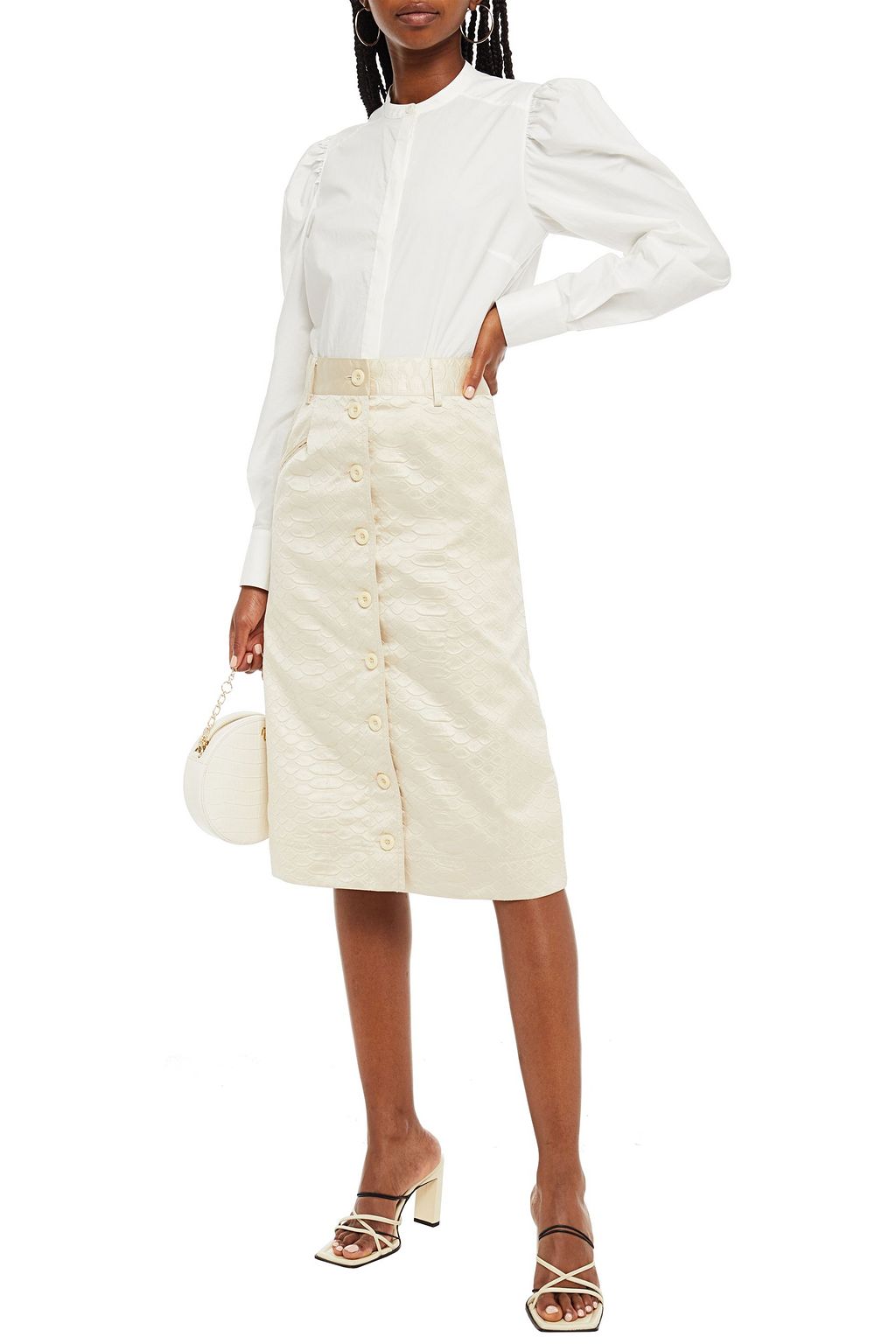 SEA Satin-jacquard skirt