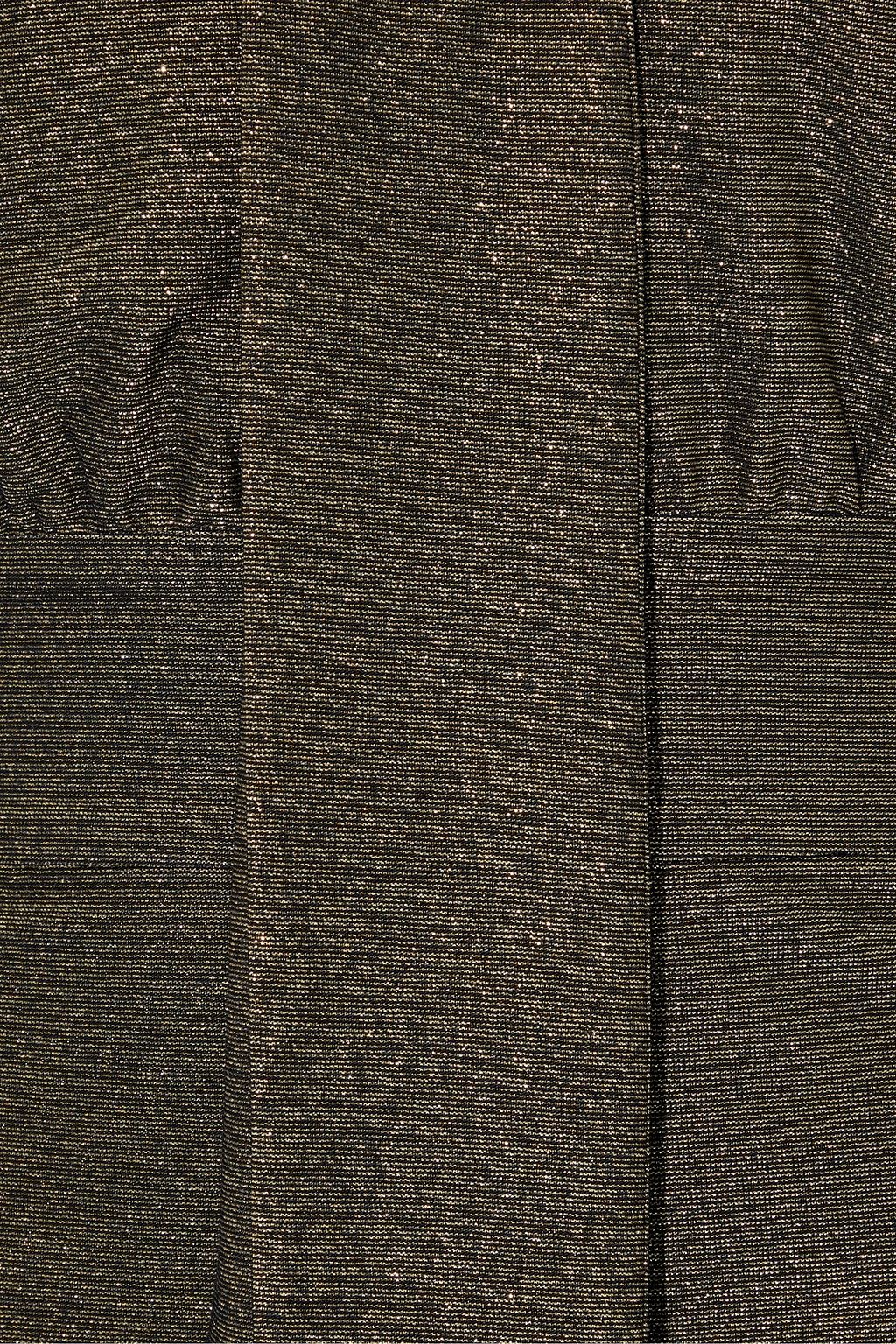 HALSTON Tie-neck Lurex mini dress