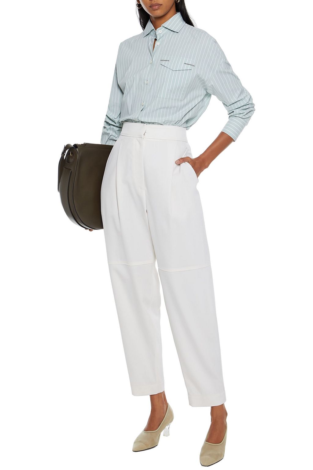 BRUNELLO CUCINELLI Wool-twill tapered pants