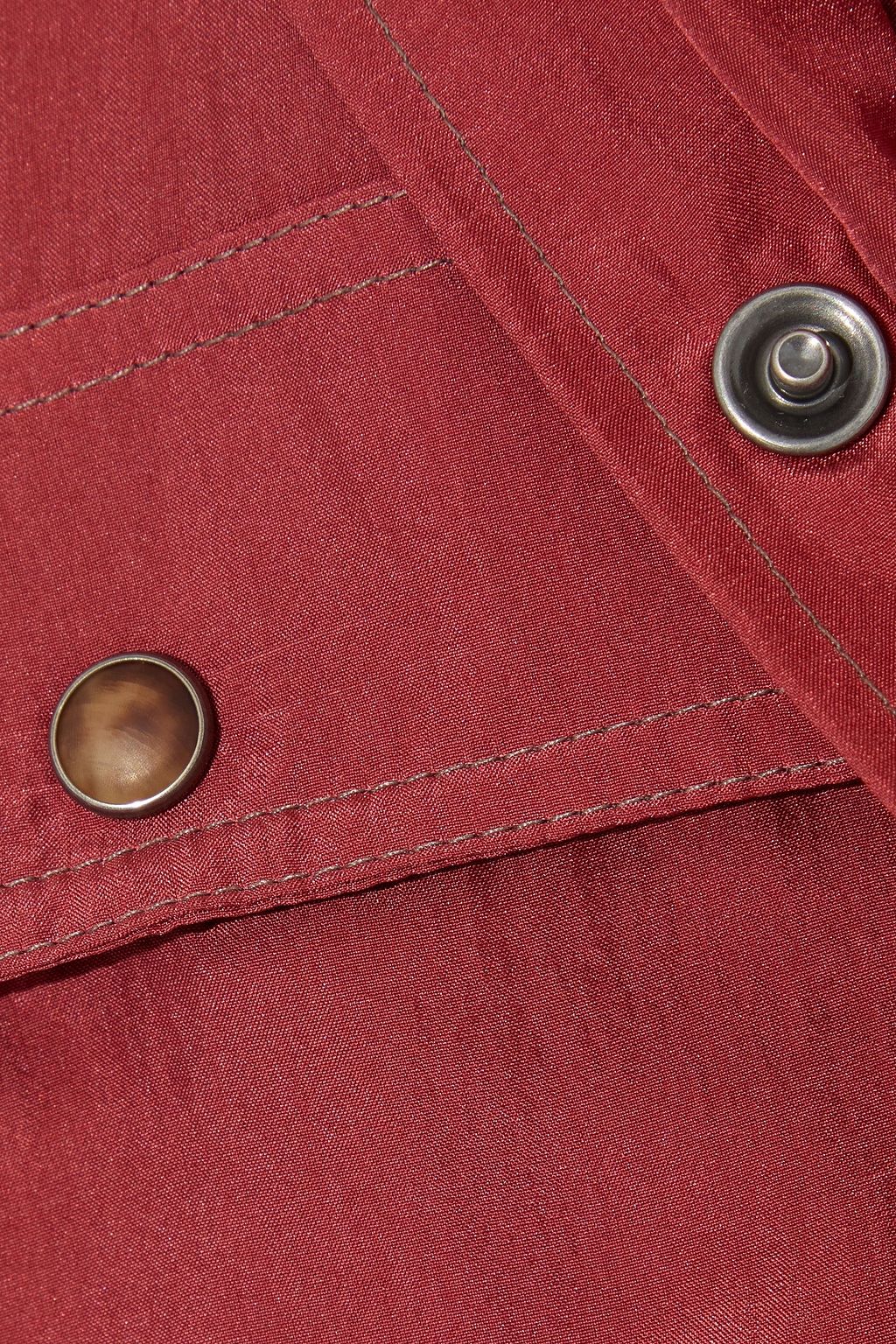 BRUNELLO CUCINELLI Bead-embellished silk-satin shirt