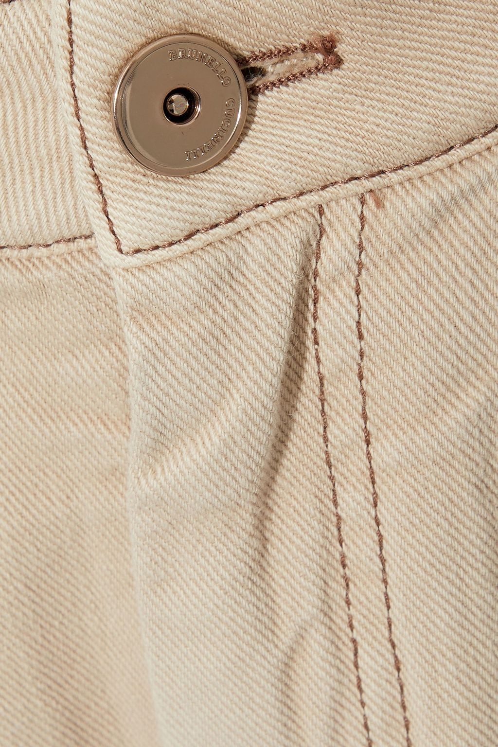BRUNELLO CUCINELLI Bead-embellished high-rise tapered jeans