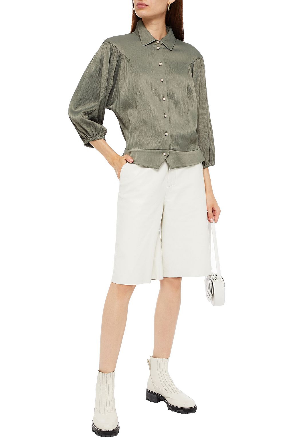 GESTUZ Hammered satin shirt