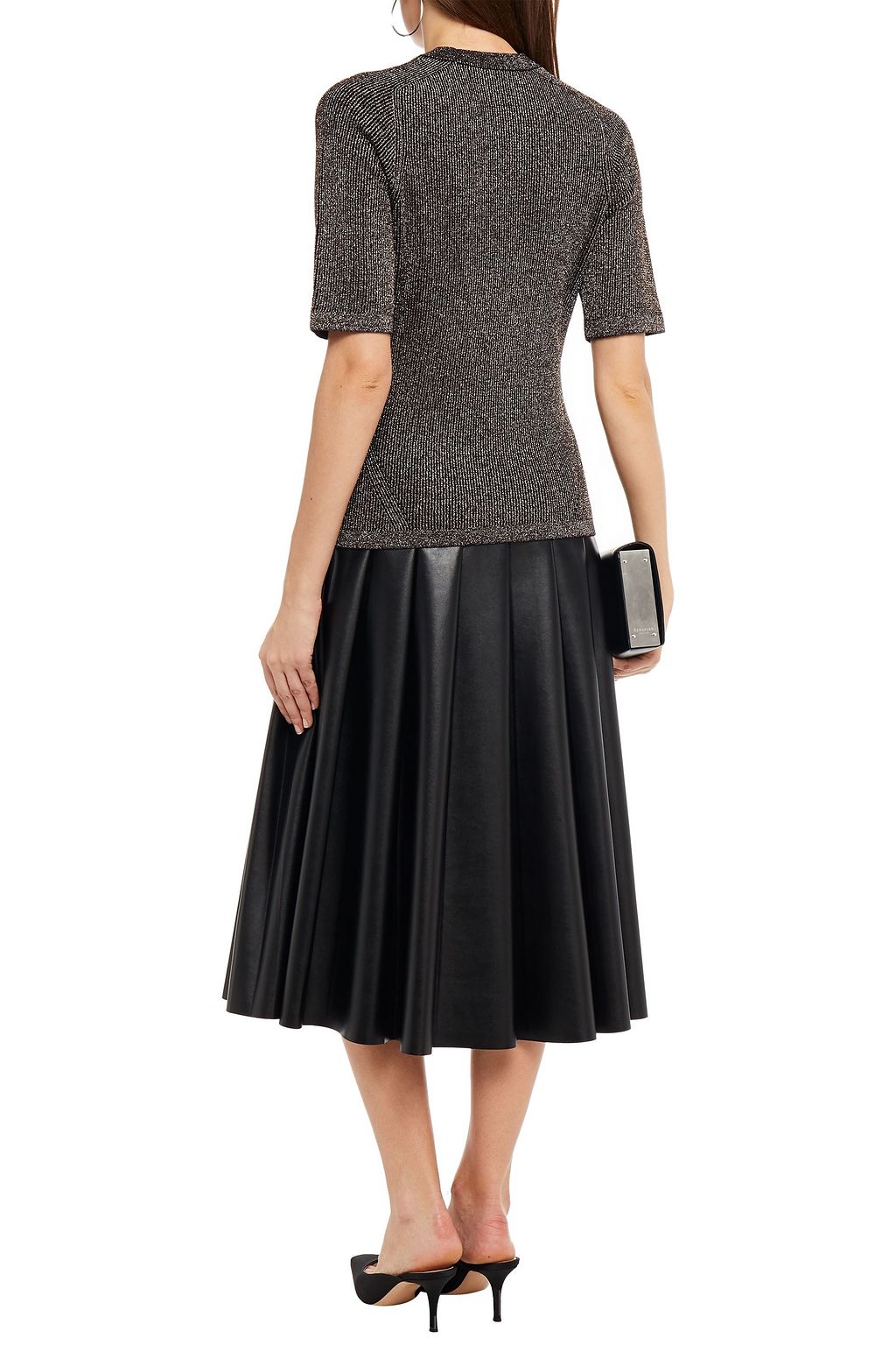 PS PAUL SMITH Metallic ribbed wool-blend top