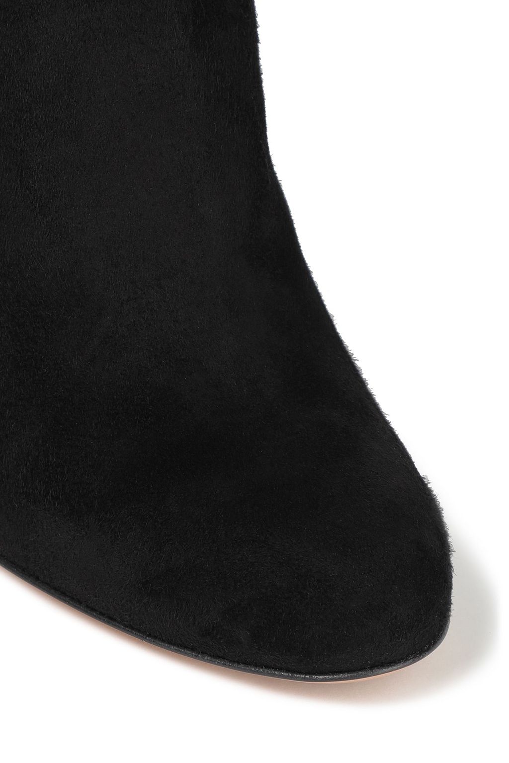 VALENTINO GARAVANI Rockstud leather-trimmed suede ankle boots