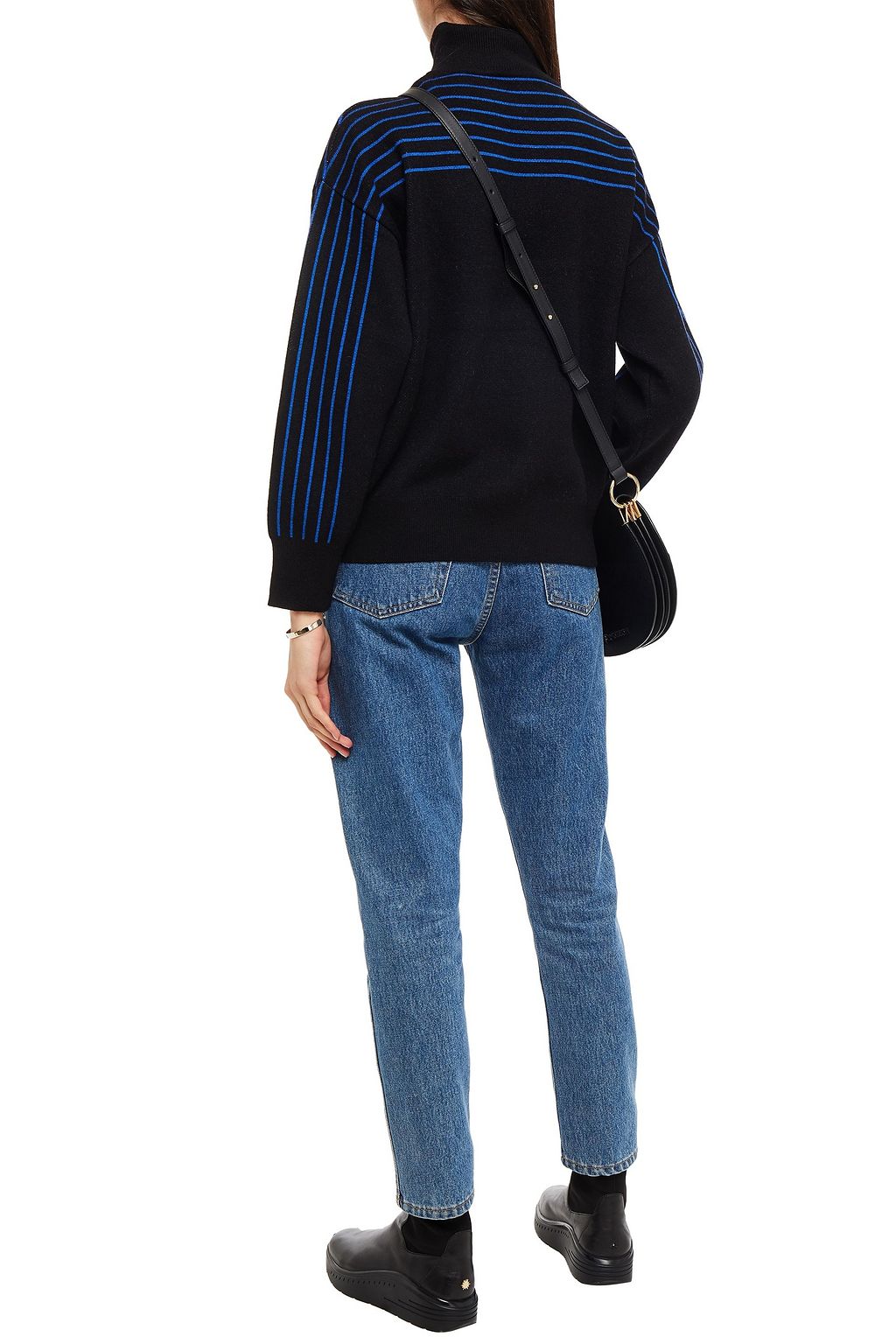 SANDRO Mania jacquard-knit turtleneck sweater