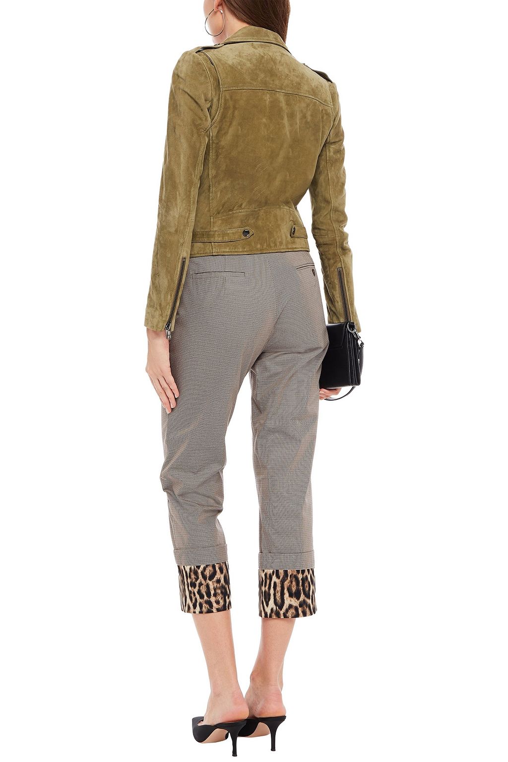 R13 Cropped printed cotton straight-leg pants