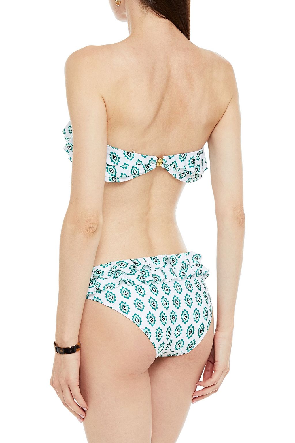 SANDRO Naeym ruffled printed low-rise bikini briefs