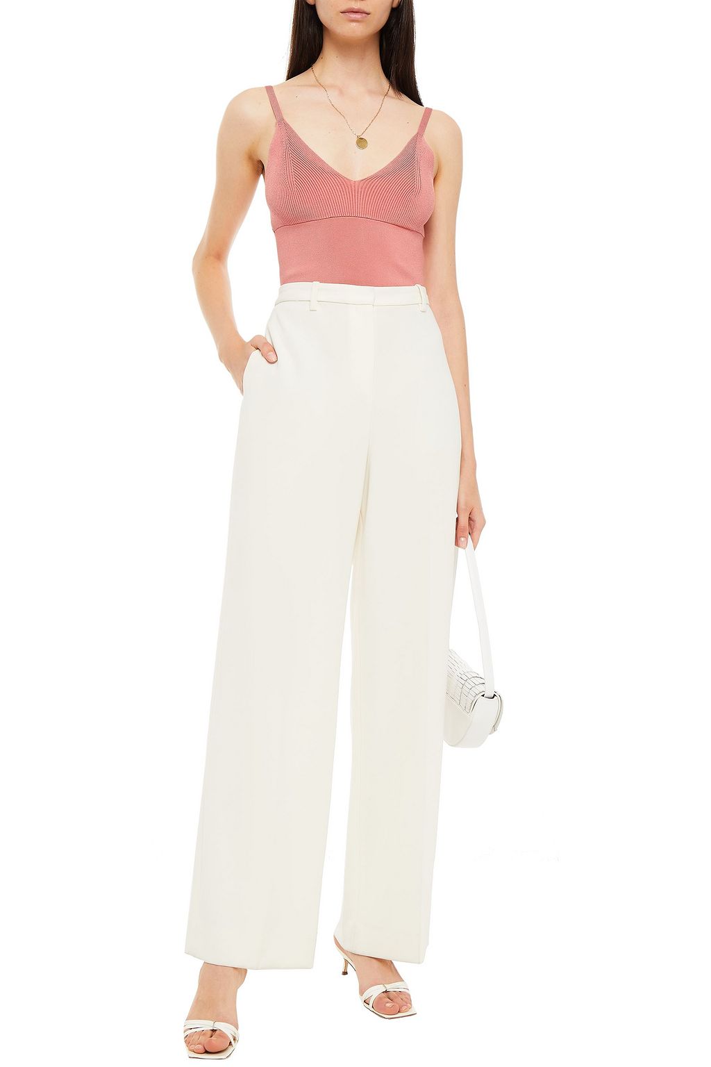SANDRO Myles cropped jersey tank