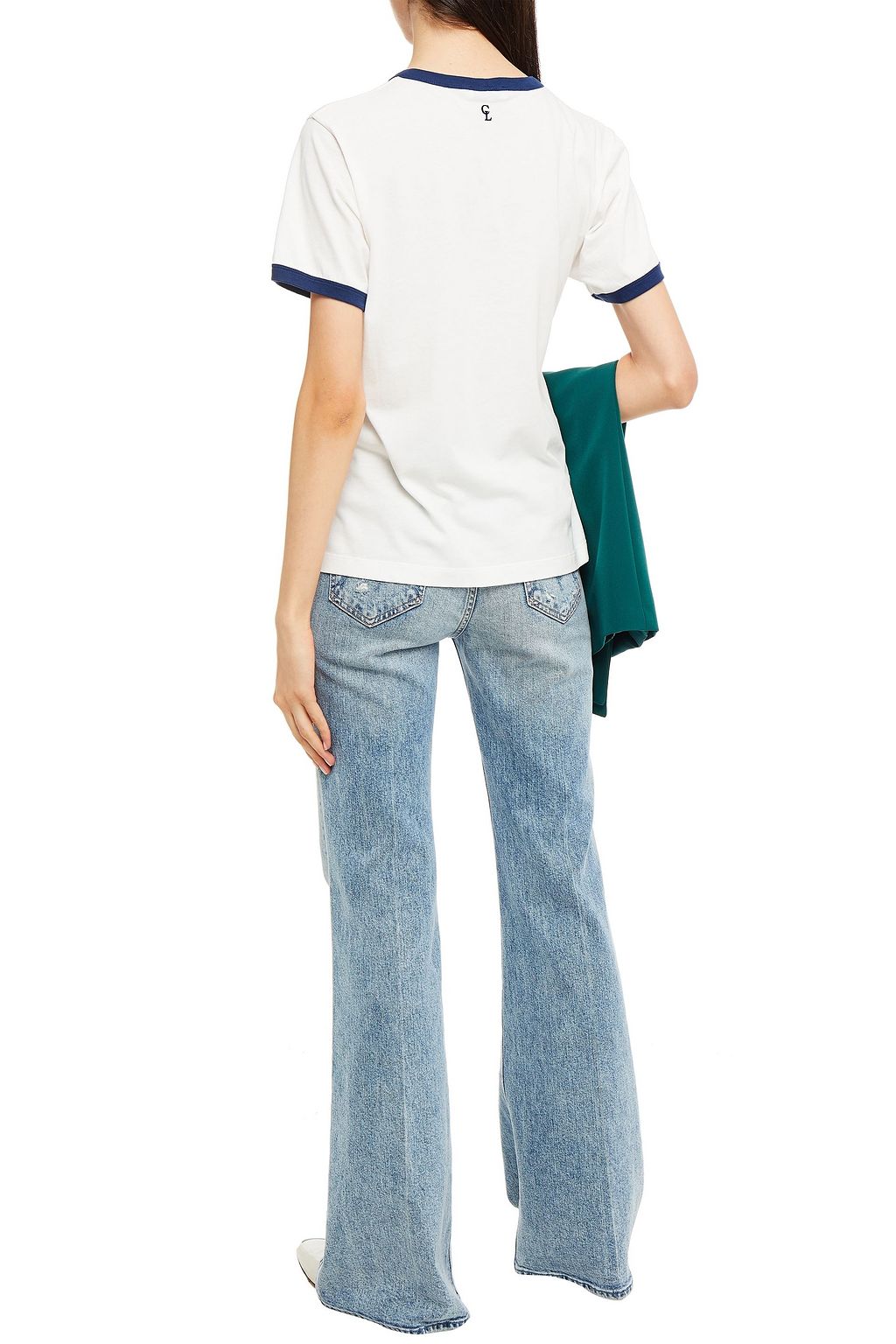 SANDRO + Clara Luciani printed cotton-jersey T-shirt
