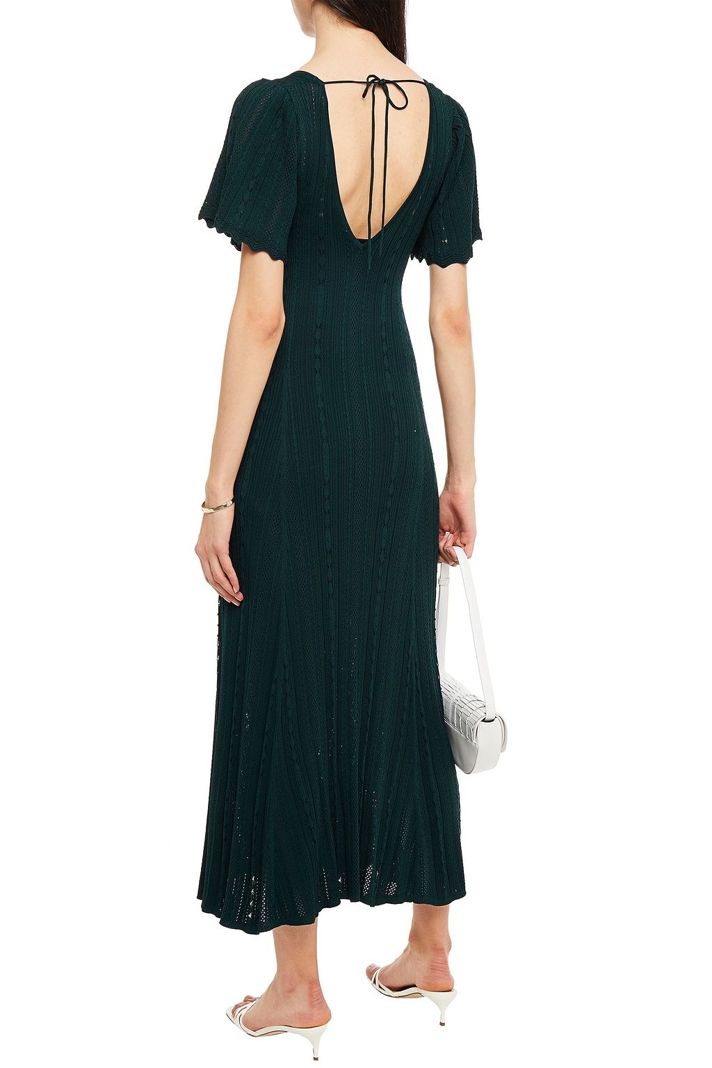 SANDRO Marly pointelleknit midi dress THE