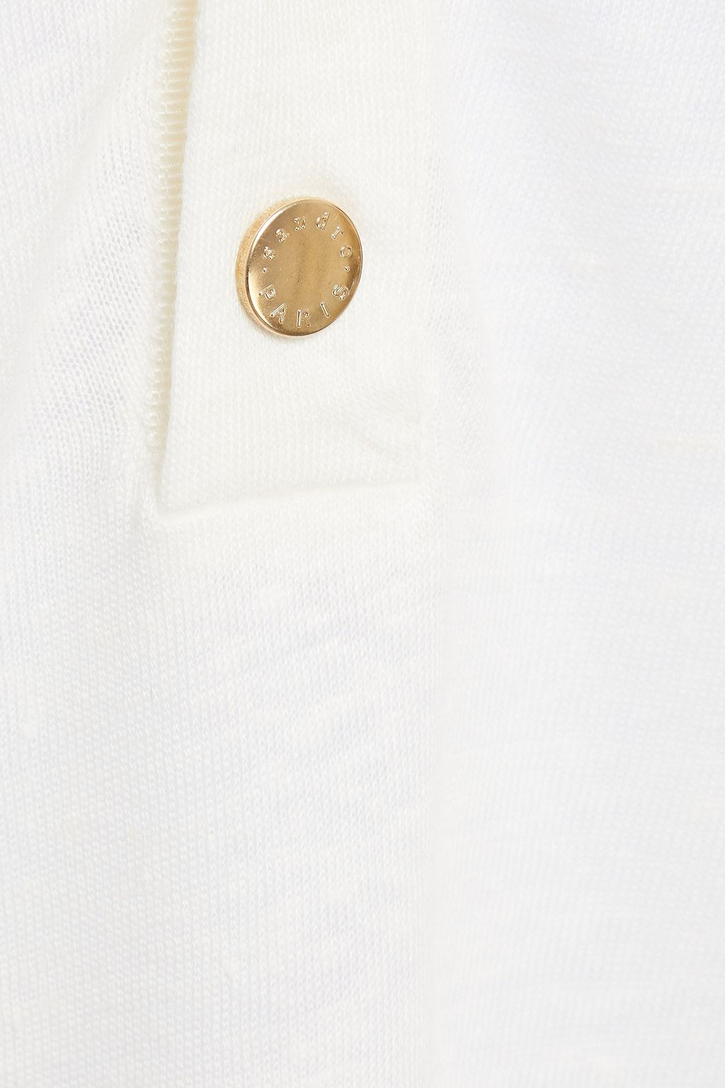 SANDRO Linen-jersey top