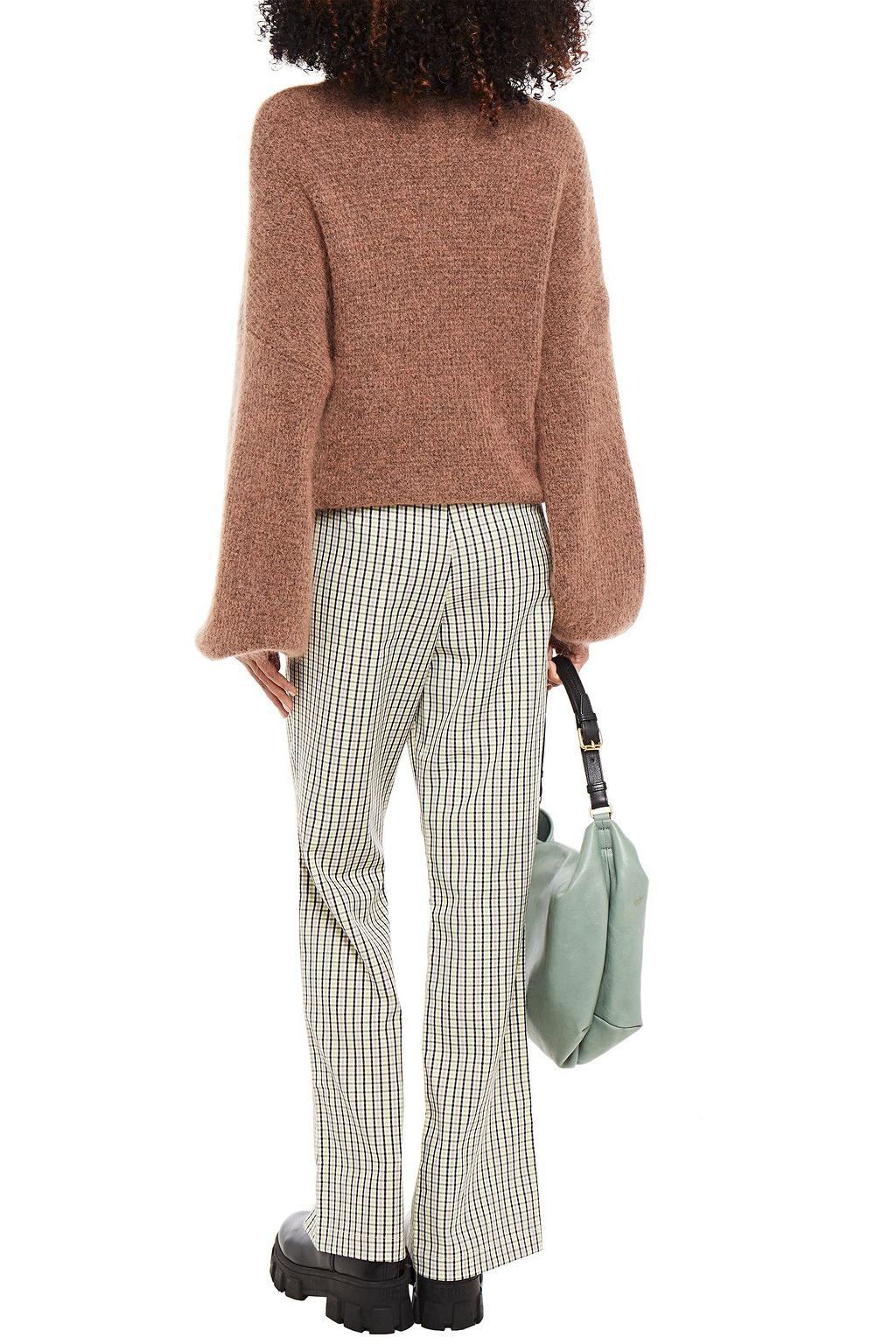 GESTUZ Checked woven straight-leg pants