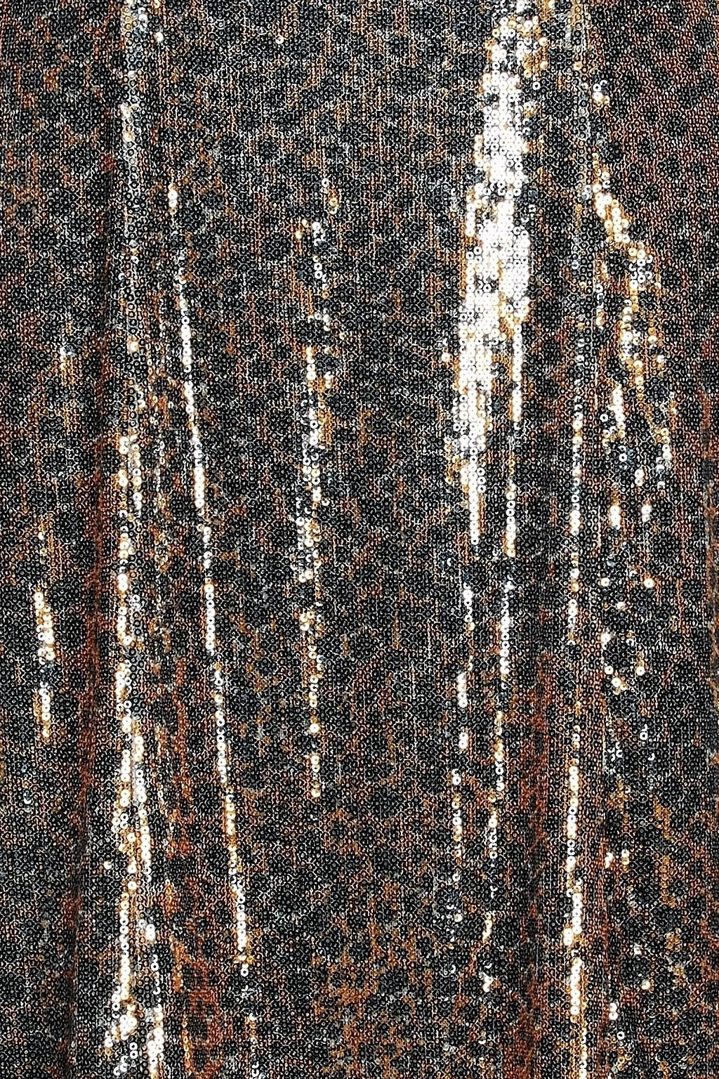 SEA Leopard-print sequined tulle midi dress