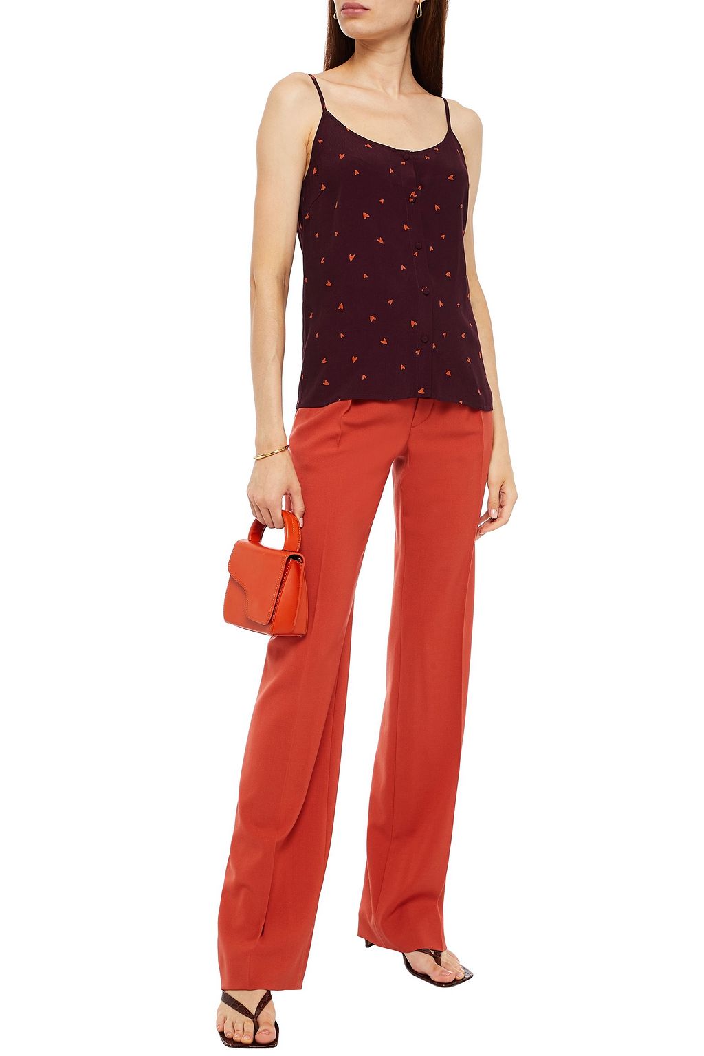 GESTUZ Printed crepe camisole