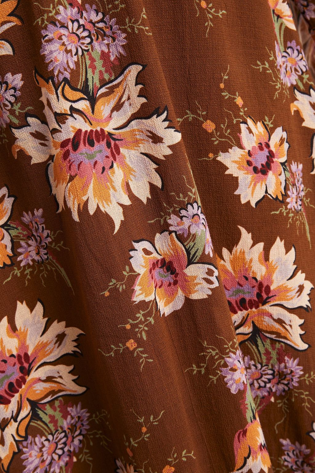 SEA Sylvie gathered floral-print cotton midi dress