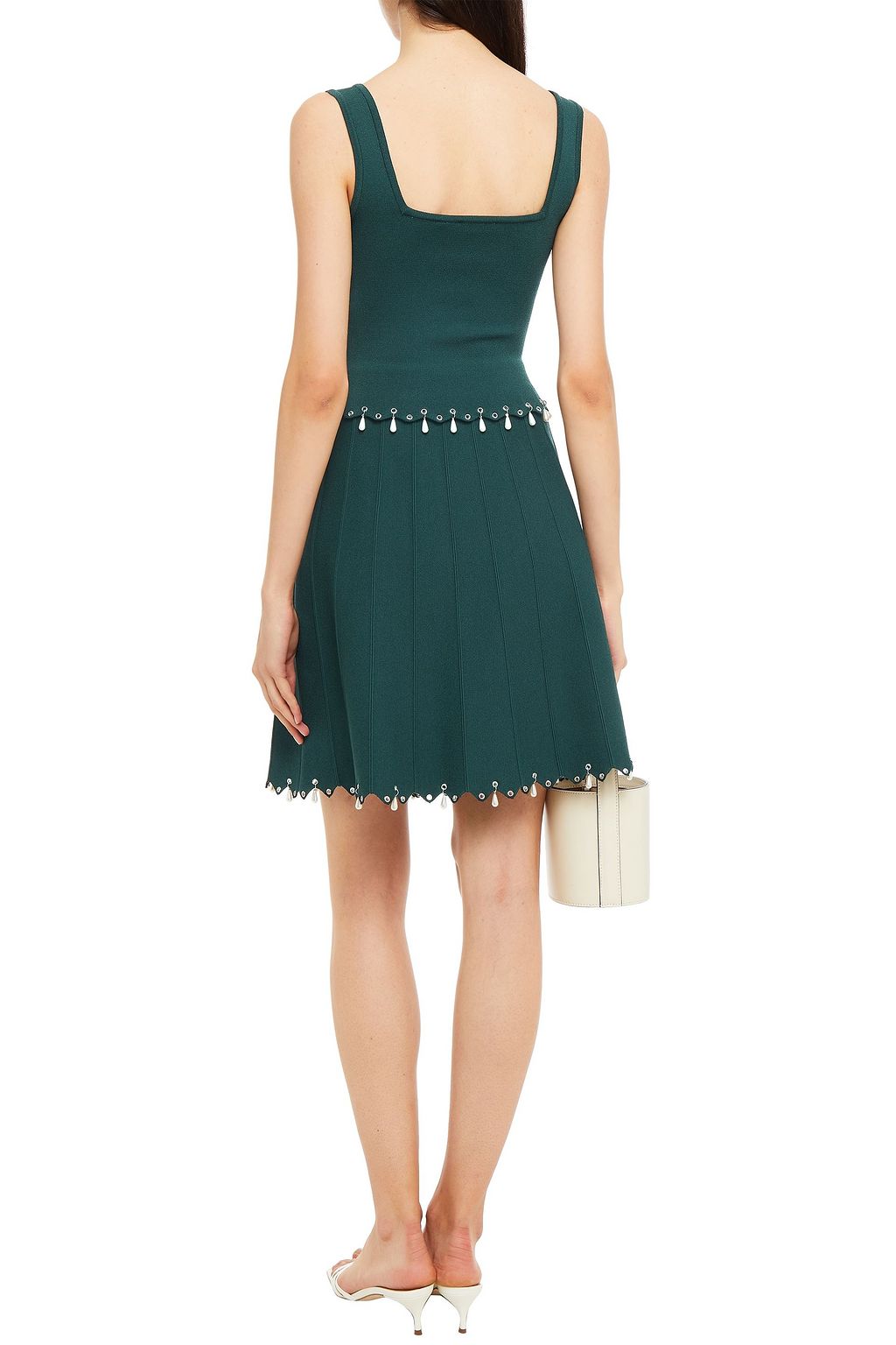 SANDRO Amyla embellished stretch-knit mini skirt