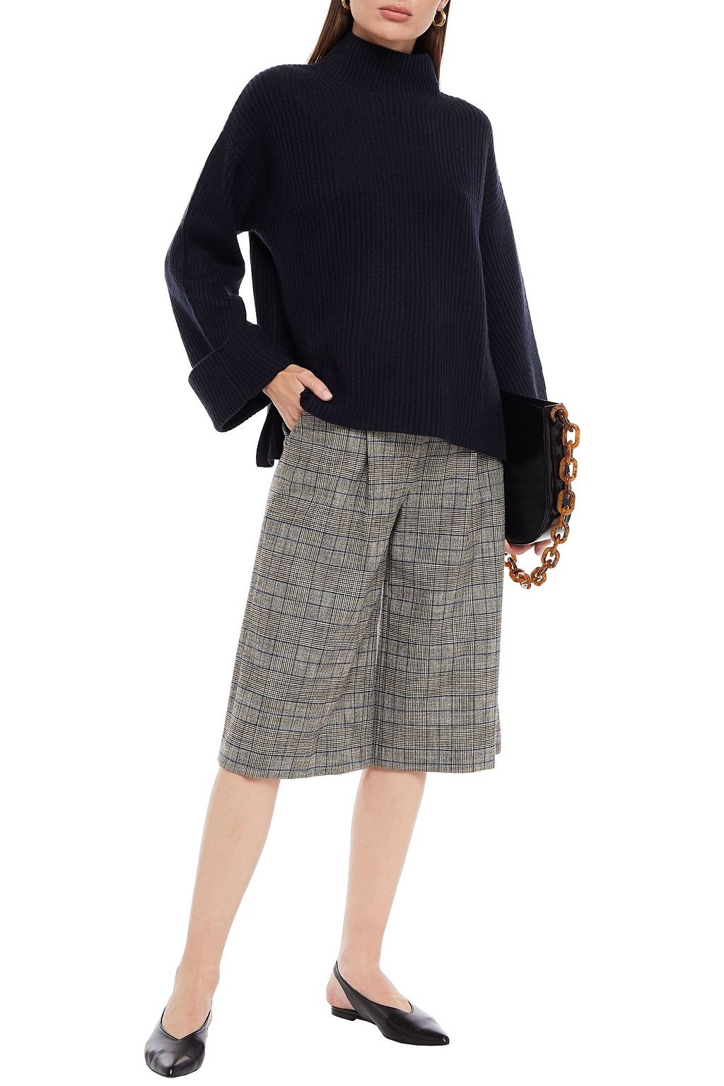 N.PEAL Ribbed cashmere turtleneck sweater
