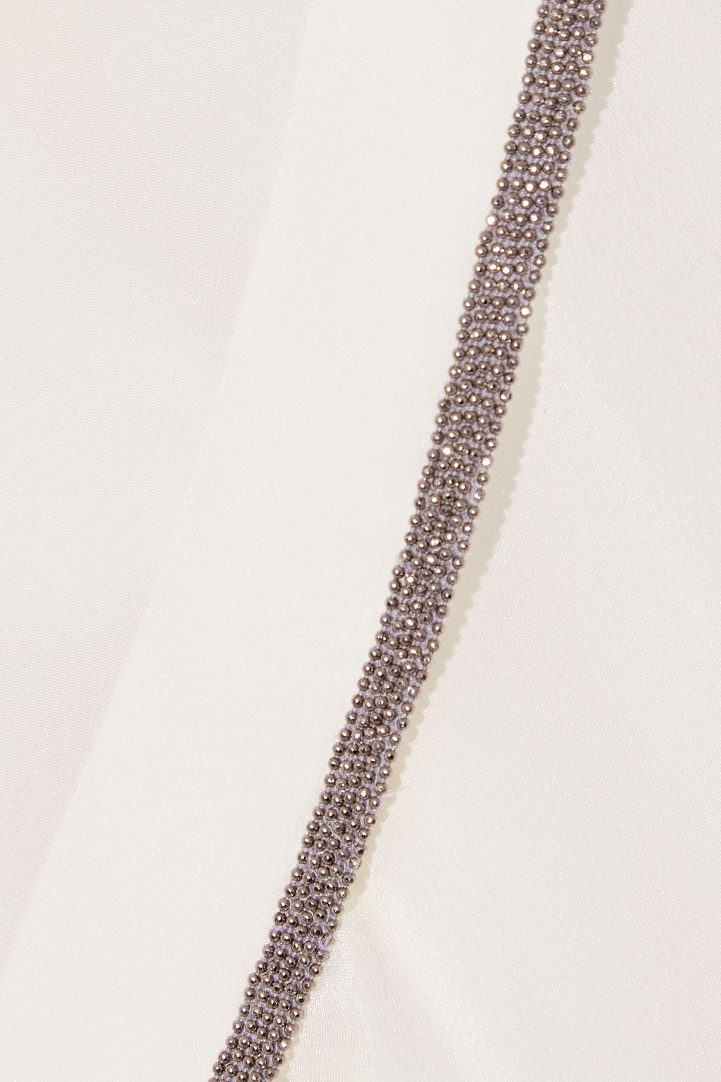 BRUNELLO CUCINELLI Bead-embellished silk crepe de chine shirt