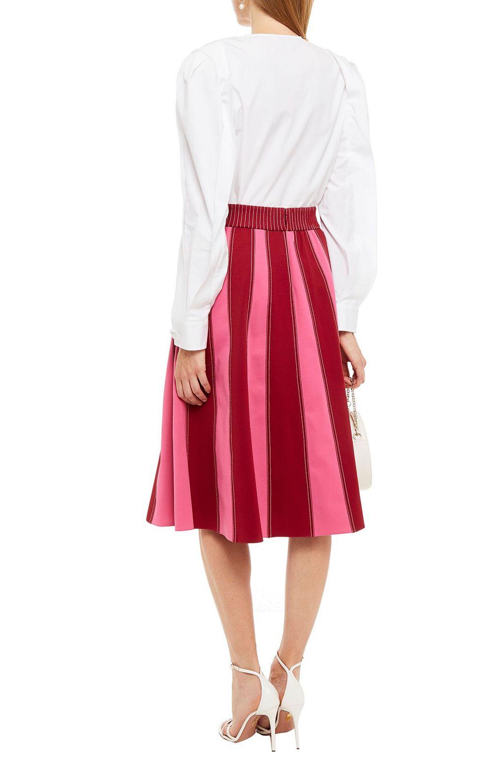 VALENTINO GARAVANI Striped jersey skirt