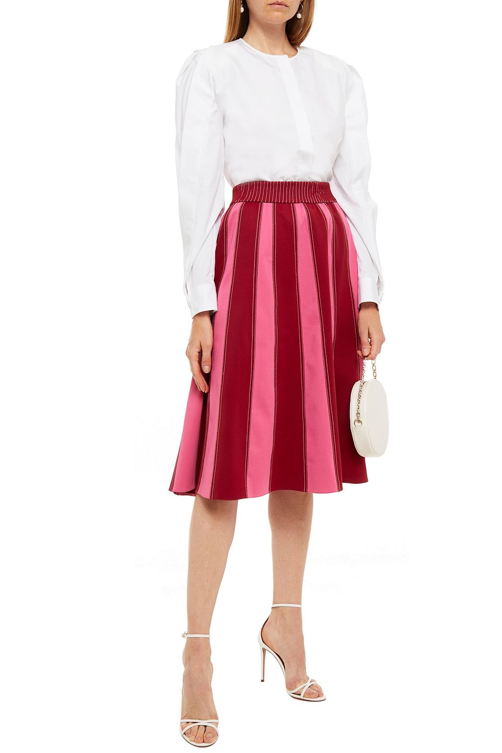 VALENTINO GARAVANI Striped jersey skirt