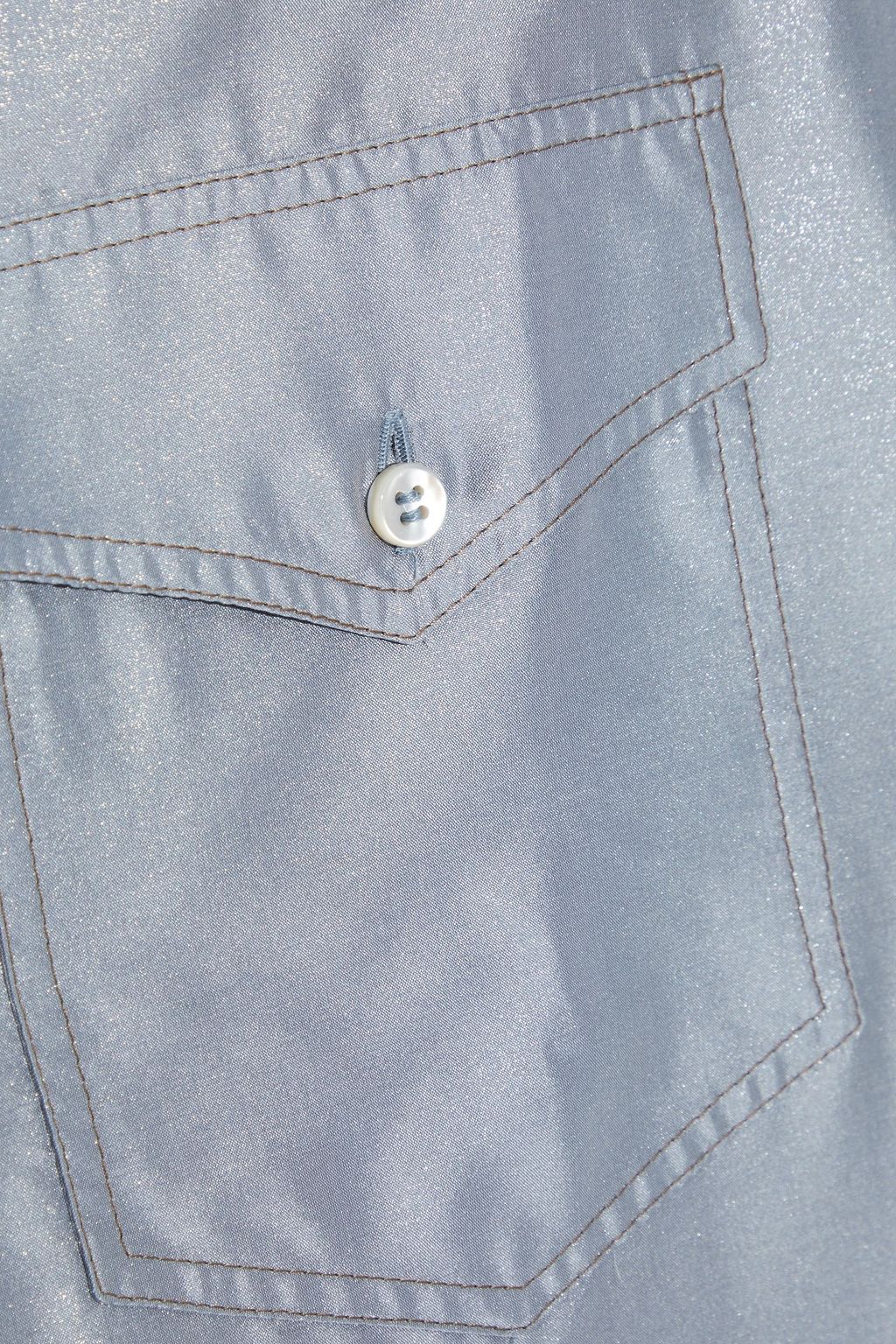 BRUNELLO CUCINELLI Metallic washed-silk shirt