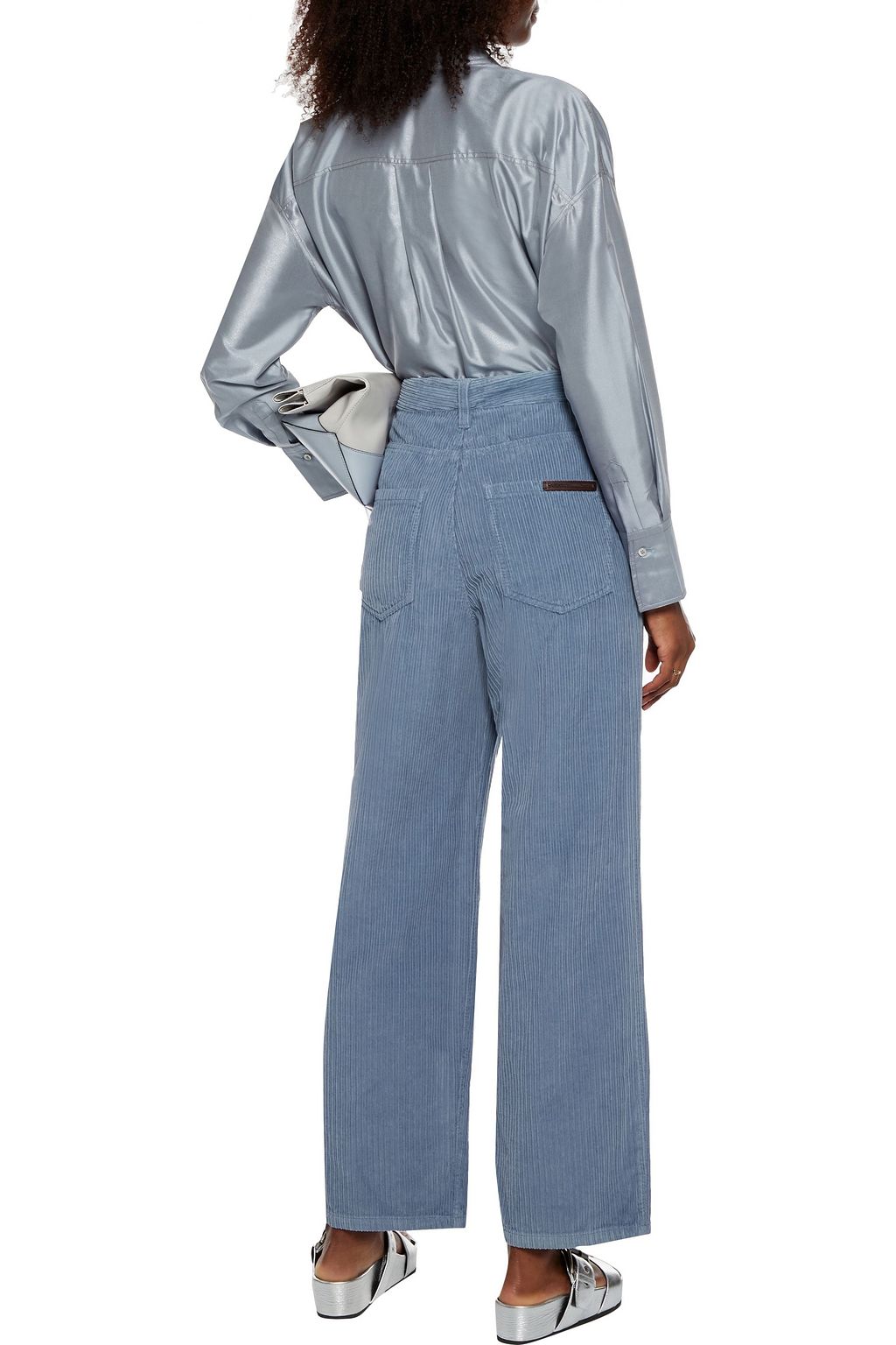 BRUNELLO CUCINELLI Metallic washed-silk shirt