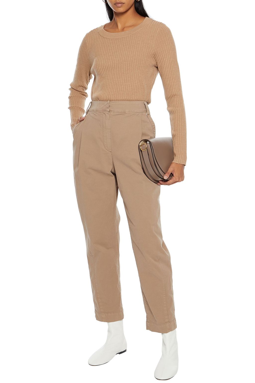 BRUNELLO CUCINELLI Cotton-blend twill tapered pants