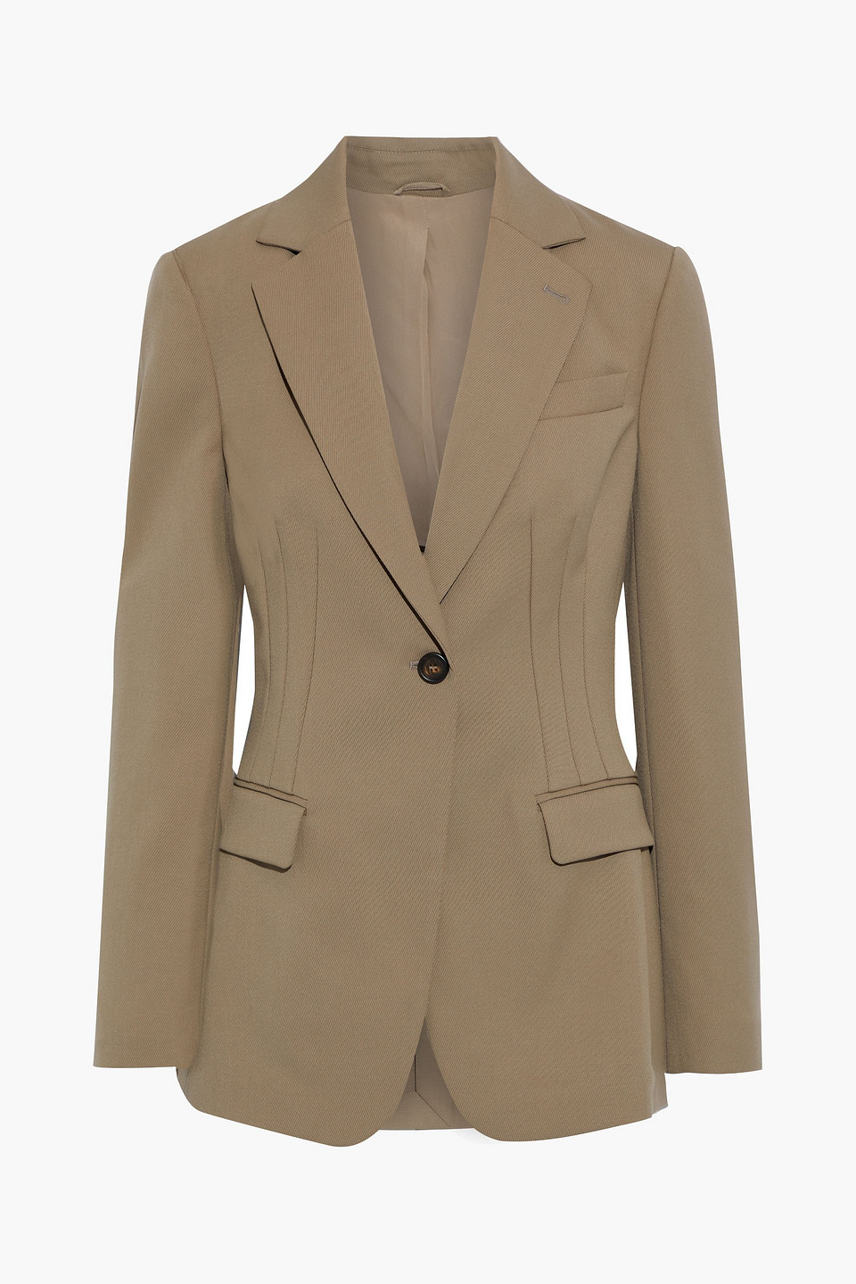 brunello cucinelli - bead-embellished wool-gabardine blazer - neutral - it 48