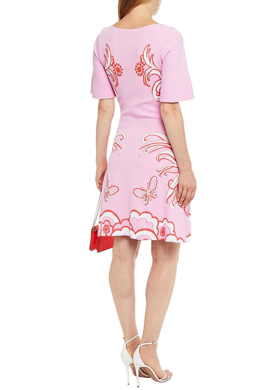 VALENTINO GARAVANI Intarsia-knit mini dress