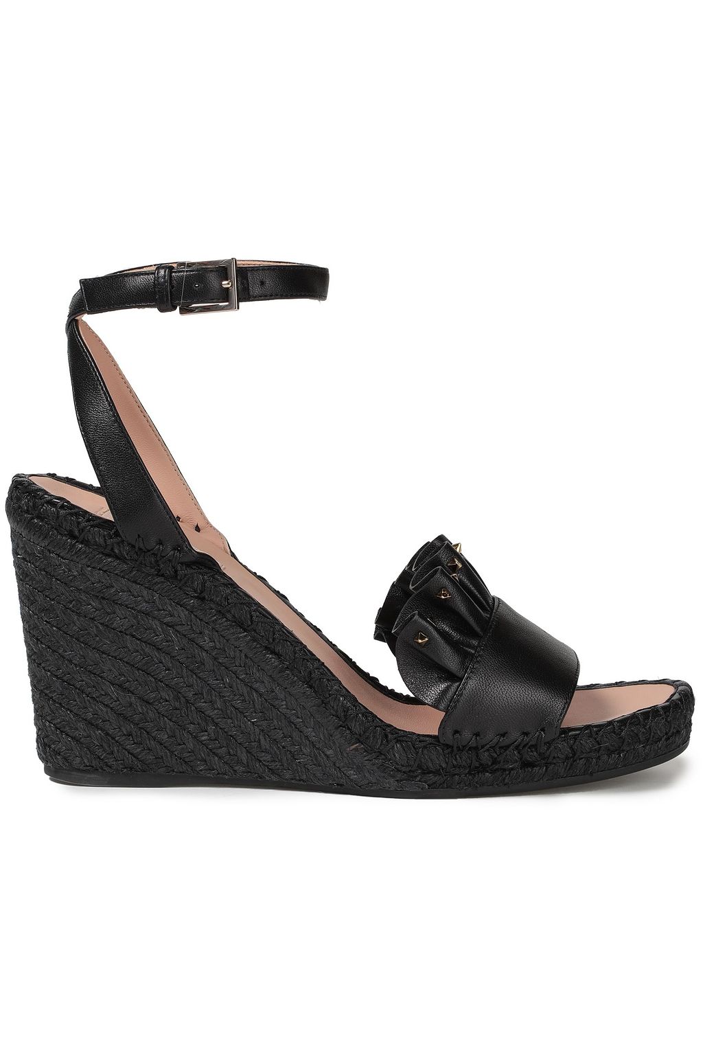 valentino black studded sandals