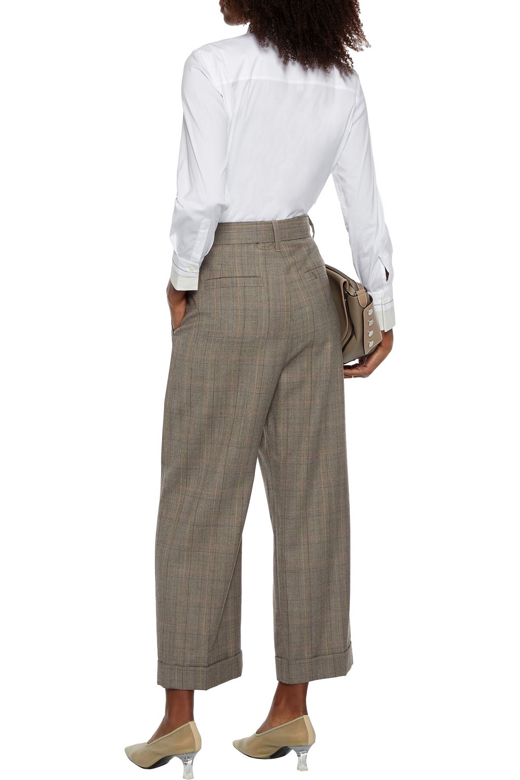 BRUNELLO CUCINELLI Bead-embellished cotton-blend poplin shirt