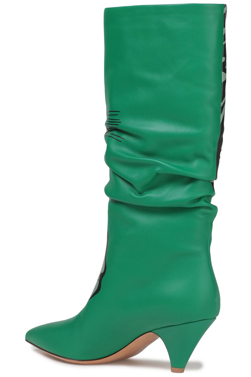 VALENTINO GARAVANI Gathered printed leather boots