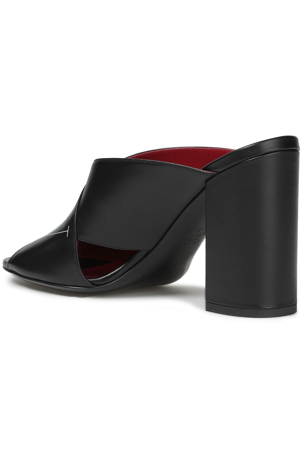 VALENTINO GARAVANI VLTN printed  leather mules