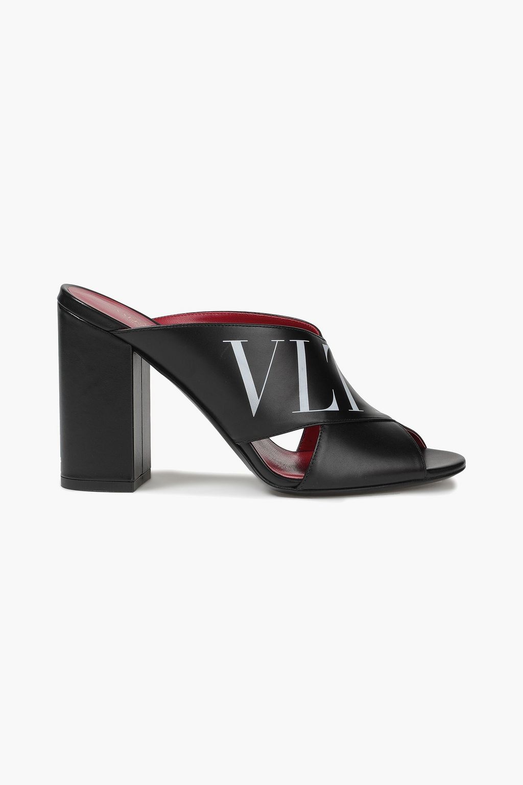 VALENTINO GARAVANI Logo-print leather mules | Sale up to 70% off | OUTNET