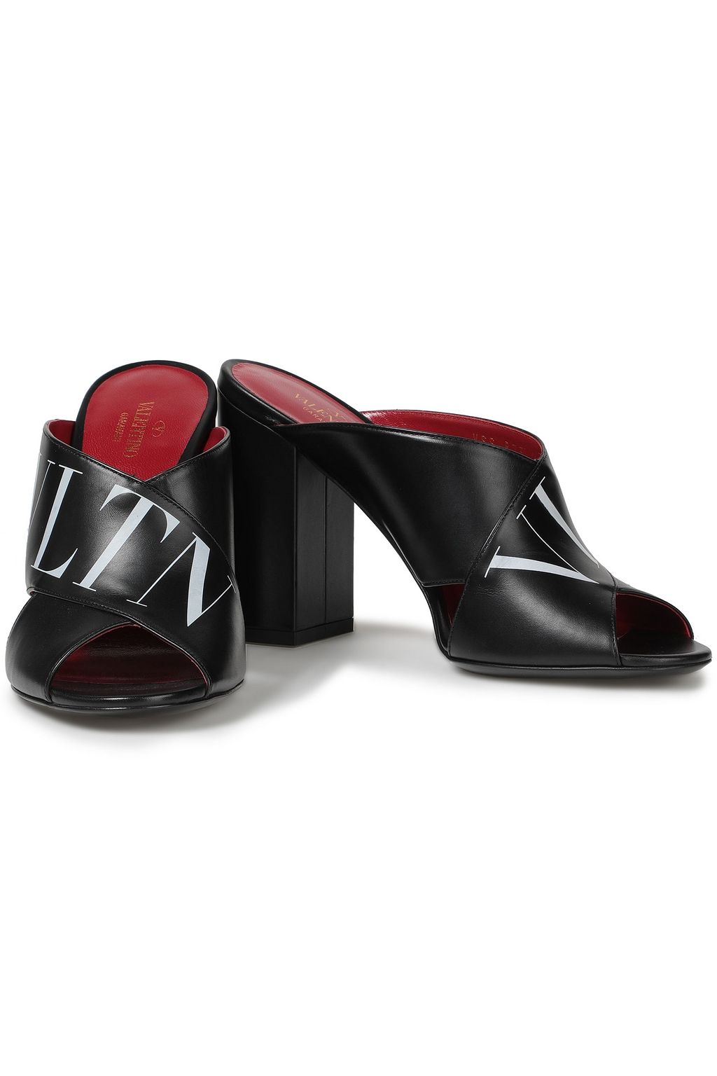 VALENTINO GARAVANI VLTN printed  leather mules