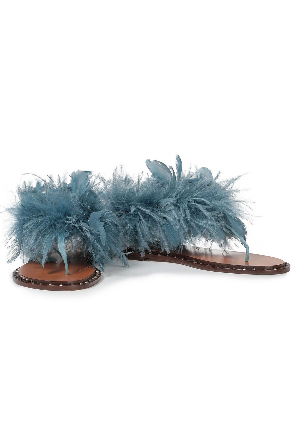 VALENTINO GARAVANI Soul Rockstud leather-embellished leather sandals