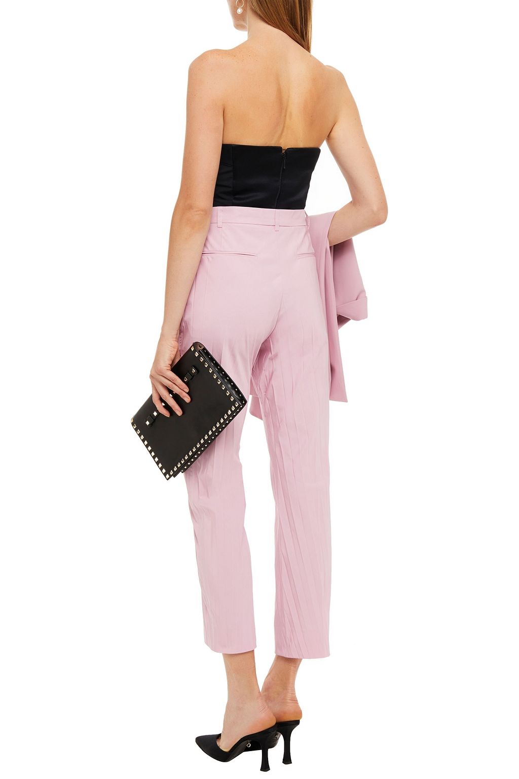 VALENTINO GARAVANI Cropped Hose mit geradem Bein aus Faille aus einer Baumwollmischung