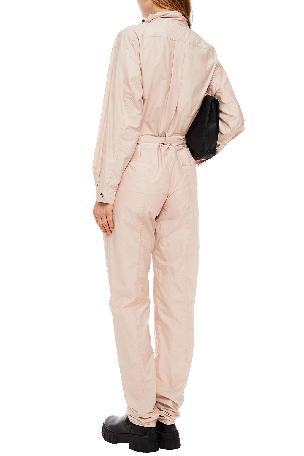 VALENTINO GARAVANI Belted cotton-blend poplin jumpsuit
