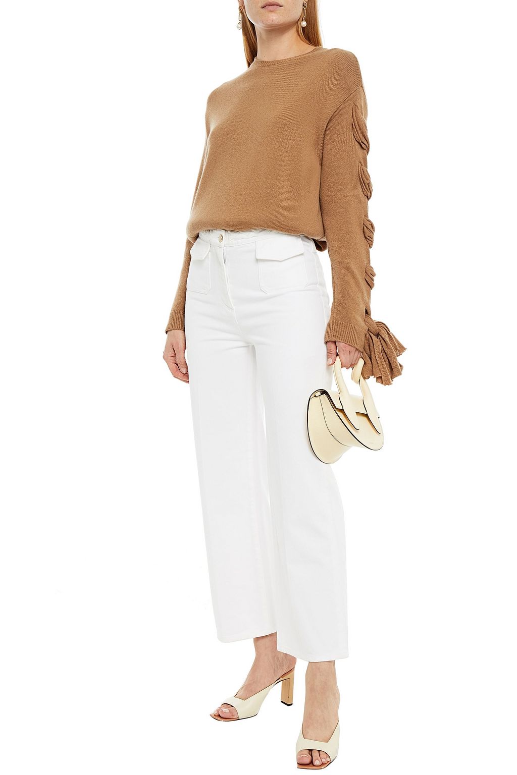 VALENTINO GARAVANI Lace-up cashmere sweater